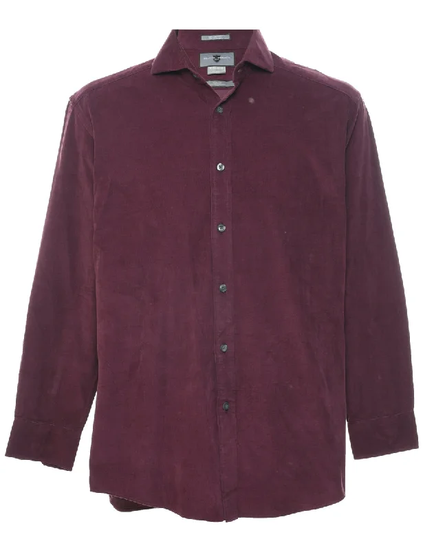 Dressing Tips Corduroy Maroon Shirt - L