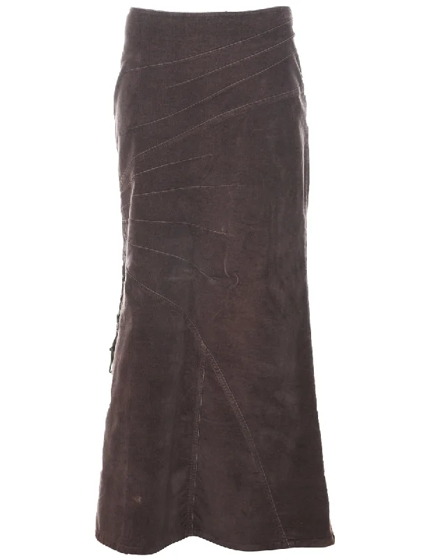 Quality Tailoring Corduroy Maxi Skirt - L