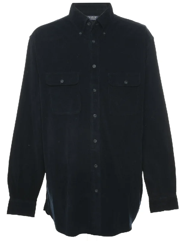 Comfortable Wear Corduroy Navy Shirt - L