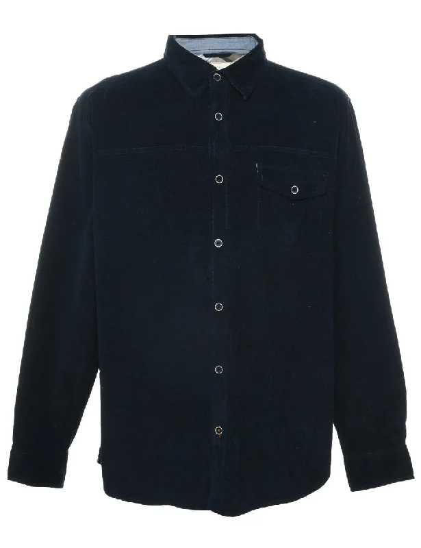 Versatile Itinerary Corduroy Navy Shirt - L