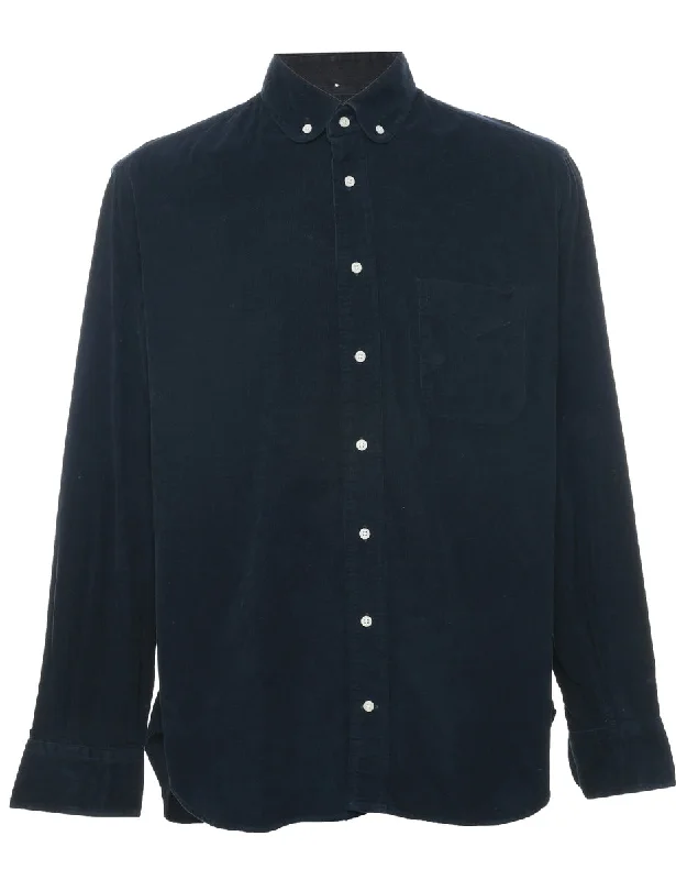 Design Trend Corduroy Navy Shirt - L