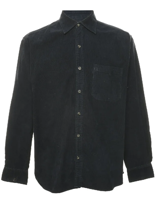 High-end Sense Corduroy Navy Shirt - M