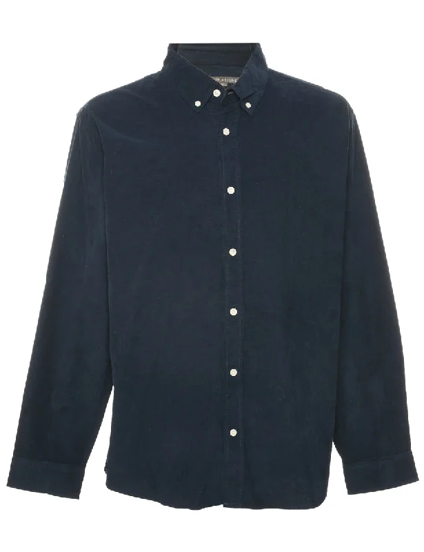 Elegant Series Corduroy Navy Shirt - XL