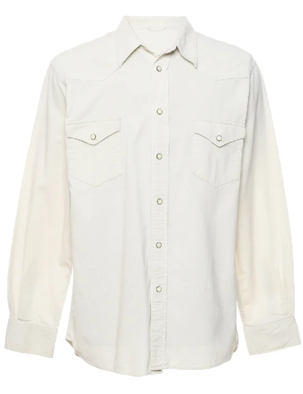 Free And Comfortable Corduroy Off White Shirt - M