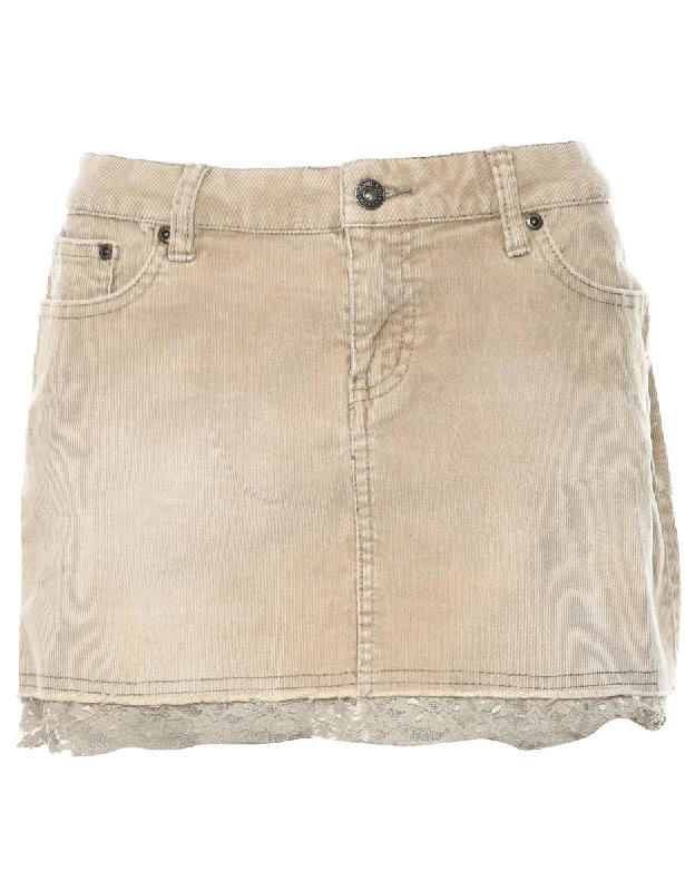 Personal Design Corduroy Pencil Skirt - M