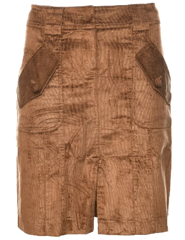 Leisure Sports Corduroy Pencil Skirt - M