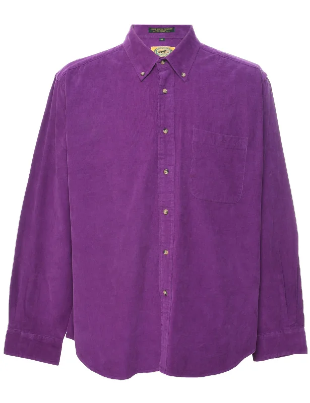 Casual Choice Corduroy Purple Shirt - XL