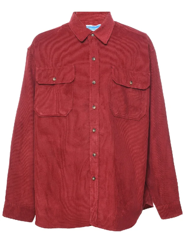 Personal Charm Corduroy Red Shirt - XL