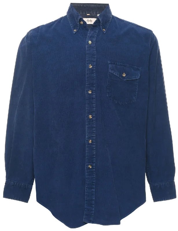 Elegant Outline Corduroy Shirt - M