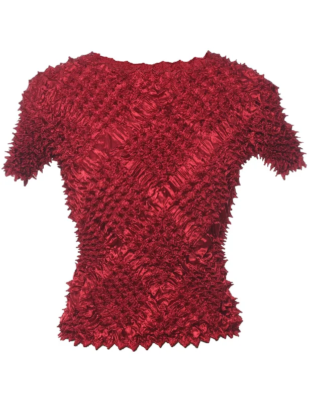 Energy Plan Crinkle Maroon Top - S