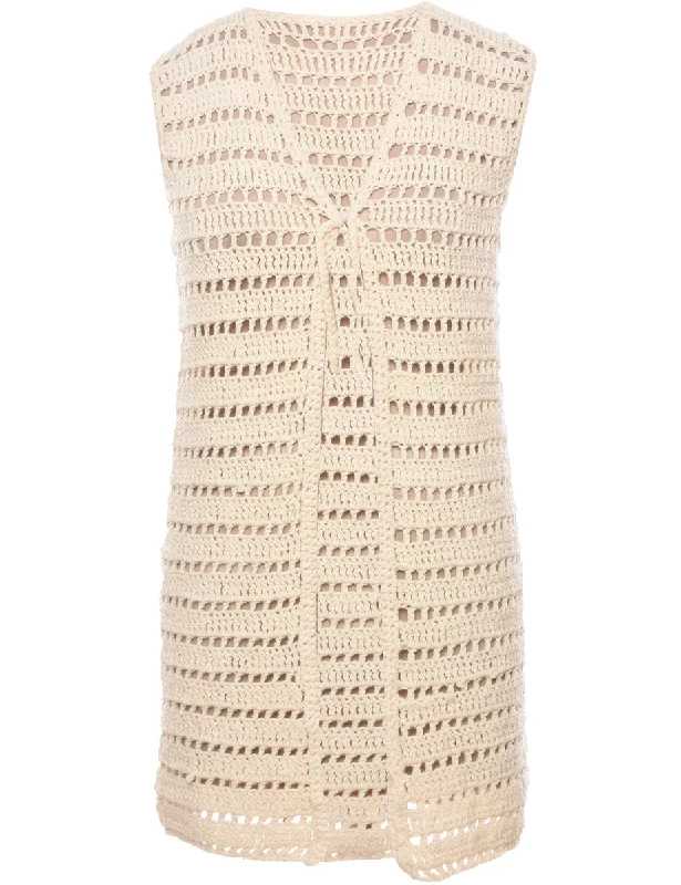 Soft Fashion Crochet Vest - M