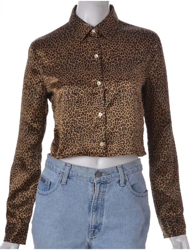 Soft Textures Cropped Long Sleeved Blouse