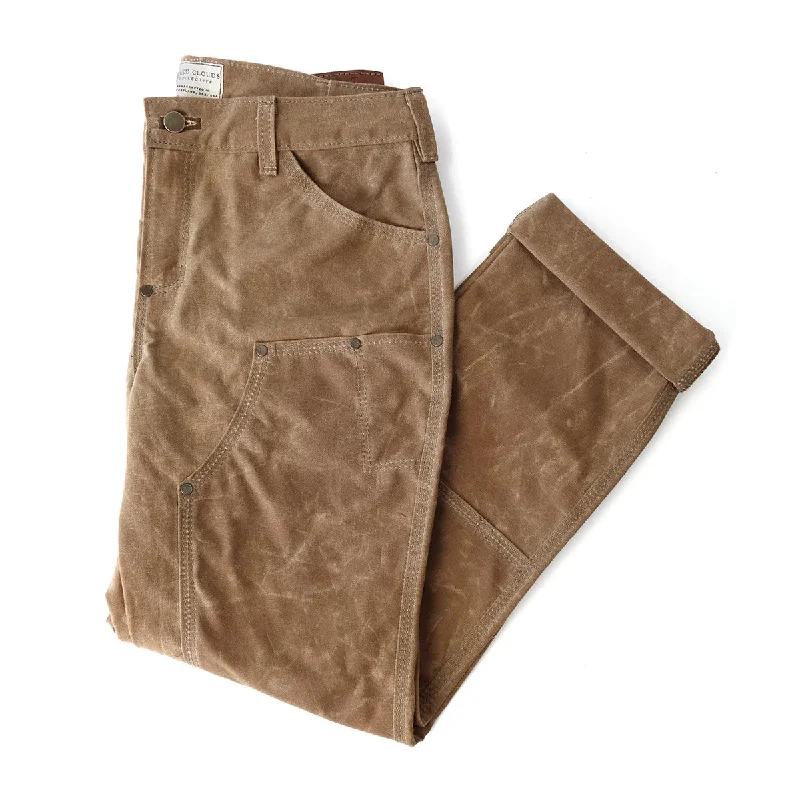 Warm Atmosphere GN.05 Women's Waxed Canvas Fitted Work Pant - Brush Brown