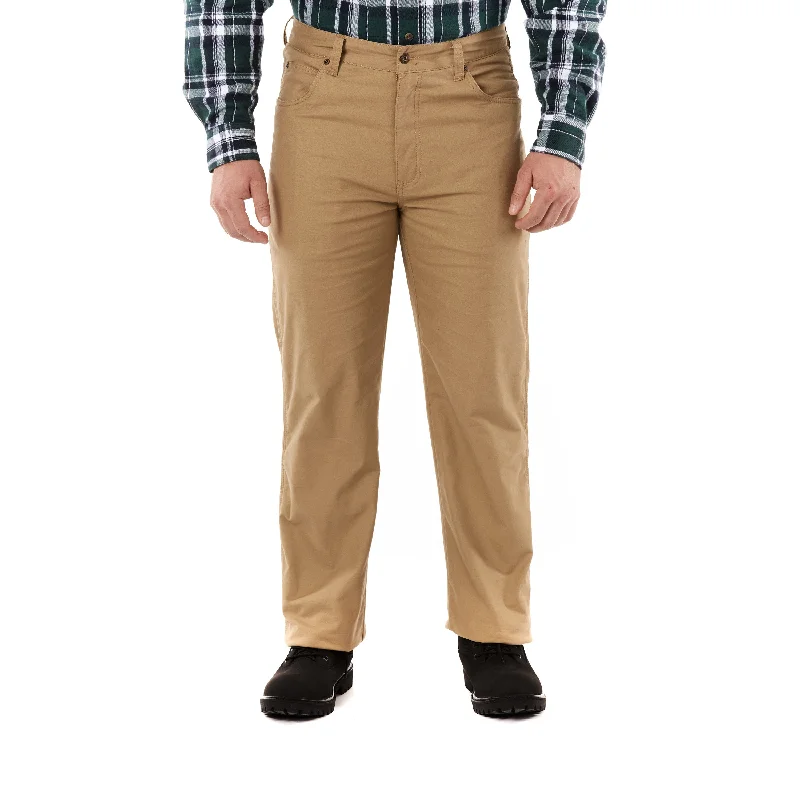 Ethnic Style PRINTED FLEECE-LINED 5-POCKET CANVAS PANT