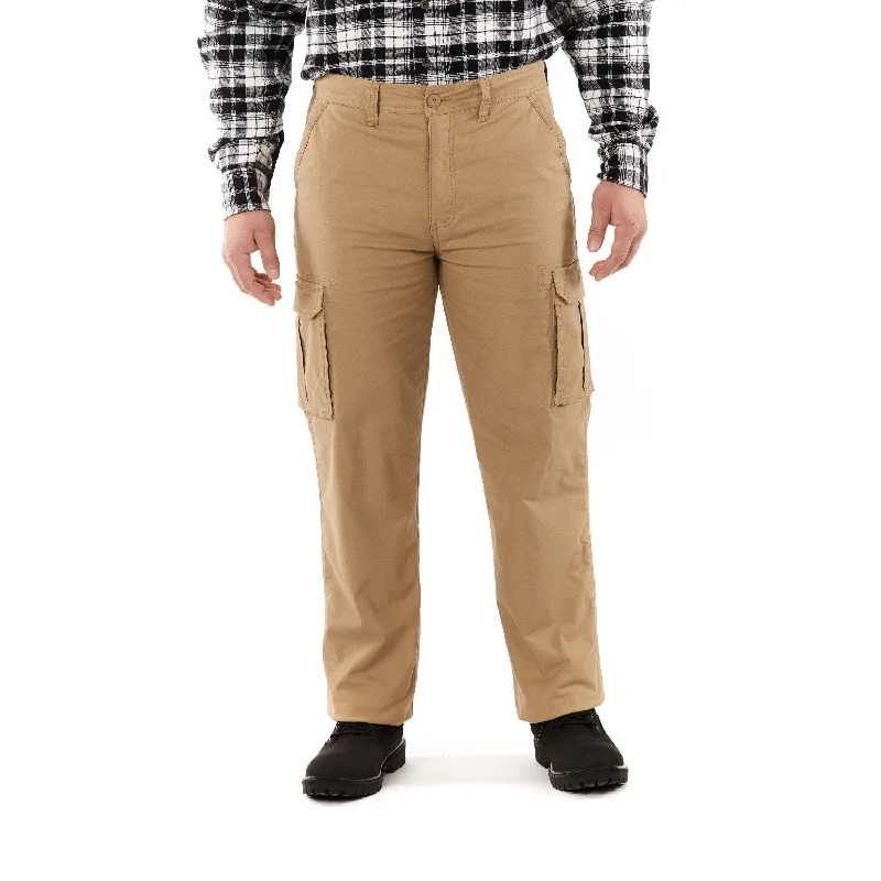 Fresh And Simple PRINTED FLEECE-LINED CANVAS CARGO PANT