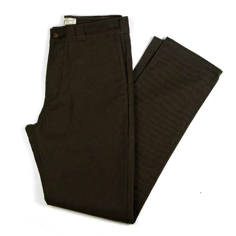 Age-reducing Style RCC Classic Twill Pants - Brown