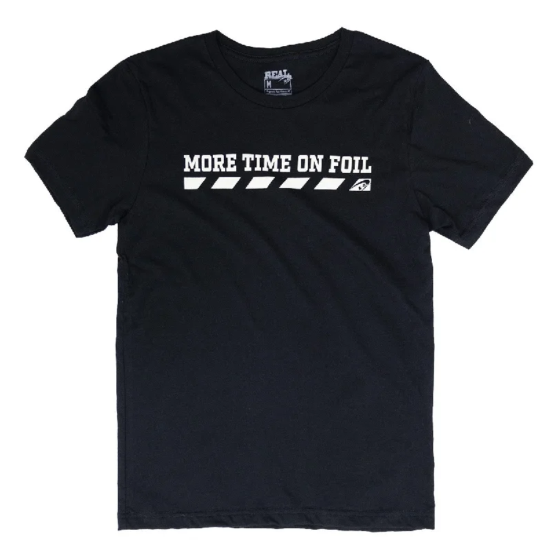 Comfortable And Versatile REAL More Time On Foil Tee-Black