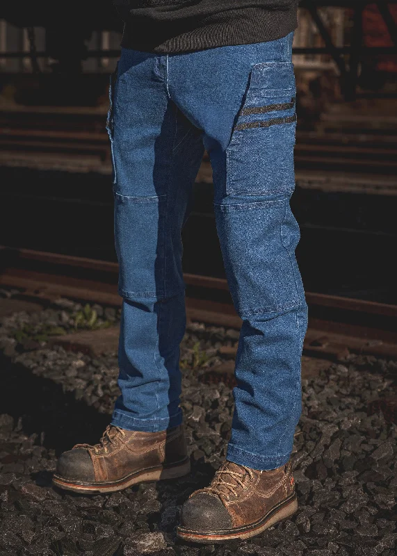 Short Design RX-1 Relaxed Work Jeans Force Blue