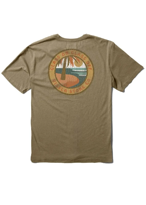 Eye-catching Personality Vissla Glass On Glass Off SS Tee-Dark Khaki