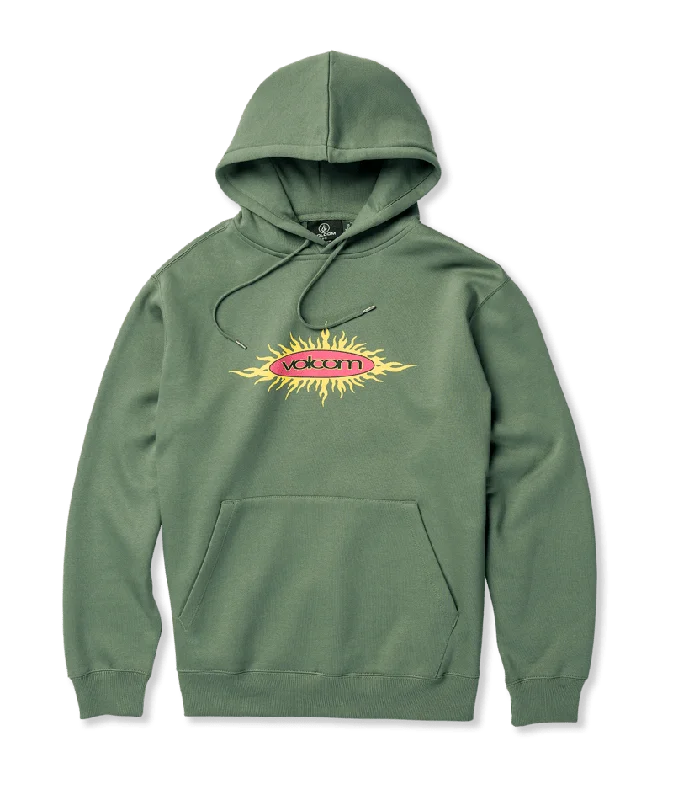 Retro Fashion Volcom Nu Sun PO Sweatshirt-Fir Green