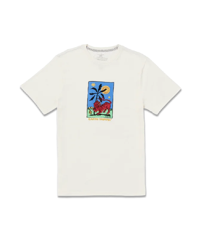 Girl Style Volcom Tarot Tiger Fty Tee-Off White