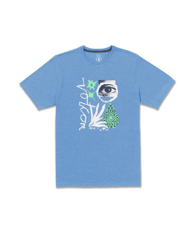 Carefree Style Volcom Visualizer Tee-Blue Bird Heather